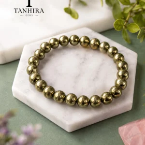 Pyrite bracelet(8mm) By Tanhira Gems